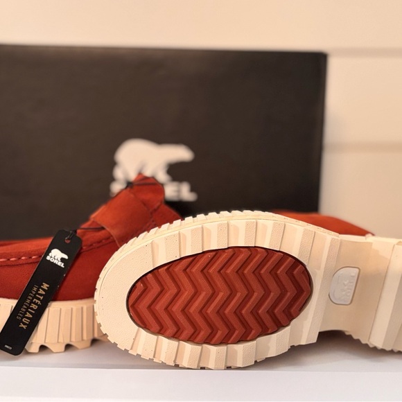 Sorel Women's Suede Ona Ave Penny Loafer Mule in Rust Suede NIB - Picture 4 of 4